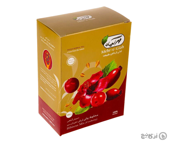 دمنوش چای ترش حاوی کرن بری مهرگیاه پاکتی 100 گرمی