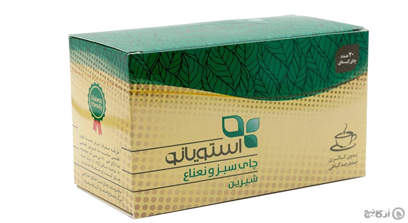 چای سبز با نعنا استویانو کیسه ای 20 عددی