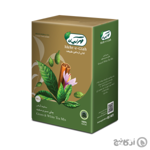 دمنوش مخلوط چای سبز و سفید مهرگیاه 100 گرمی