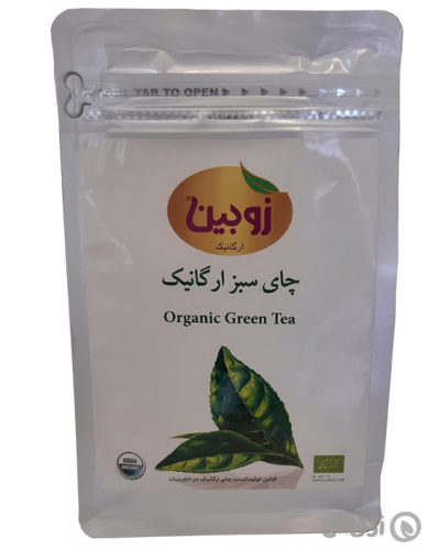 چای سبز ارگانیک زوبین 100 گرمی