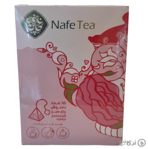 دمنوش چای سبز گل محمدی نافه چای 15 عددی