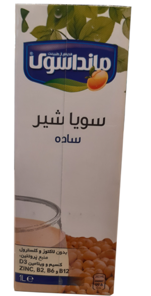 سویا شیر ساده ماندا سوی 1 لیتری