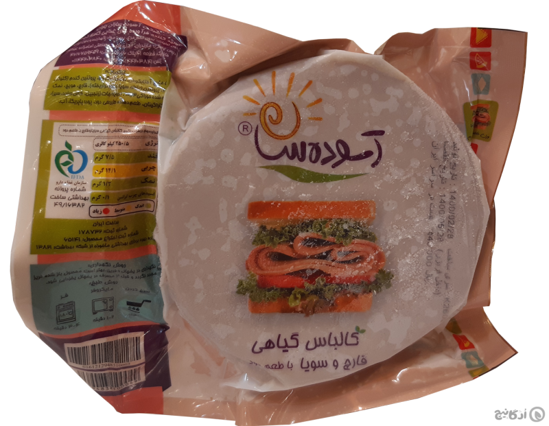 کالباس گیاهی قارچ و سویا با طعم دود آسوده سازان 400 گرمی