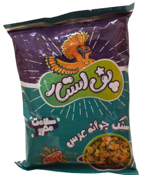 اسنک جوانه عدس طعم ادیوه برگر پف استار 100 گرمی